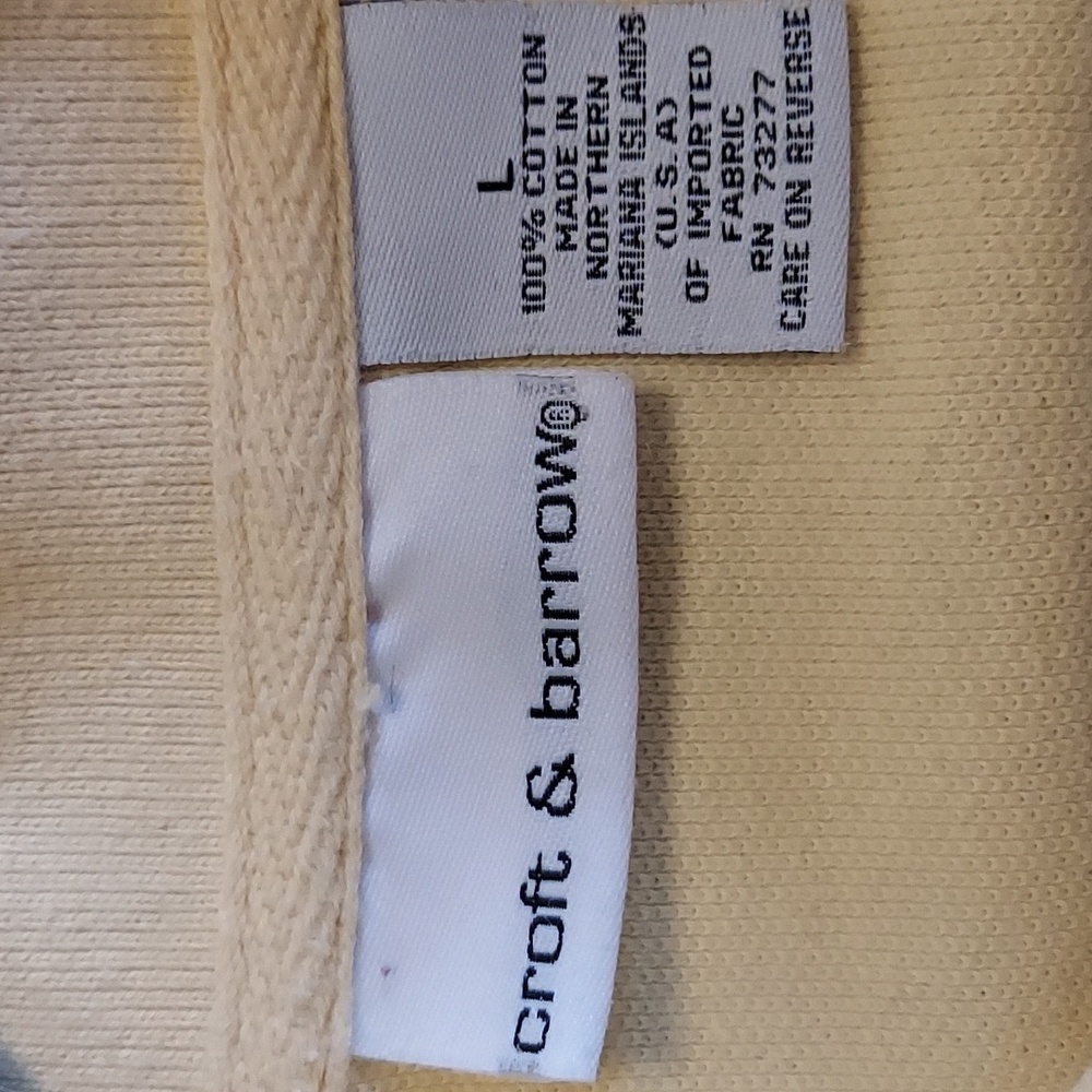 Croft and barrow womens polo shirt Large yellow - Picture 3 of 3